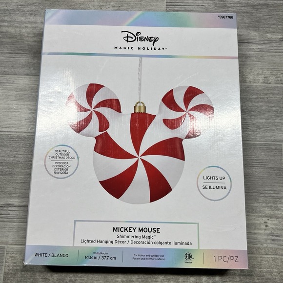 Disney Other - Disney 11.93 In Hanging Decoration Mickey Mouse LED Holiday Christmas‎ Light New